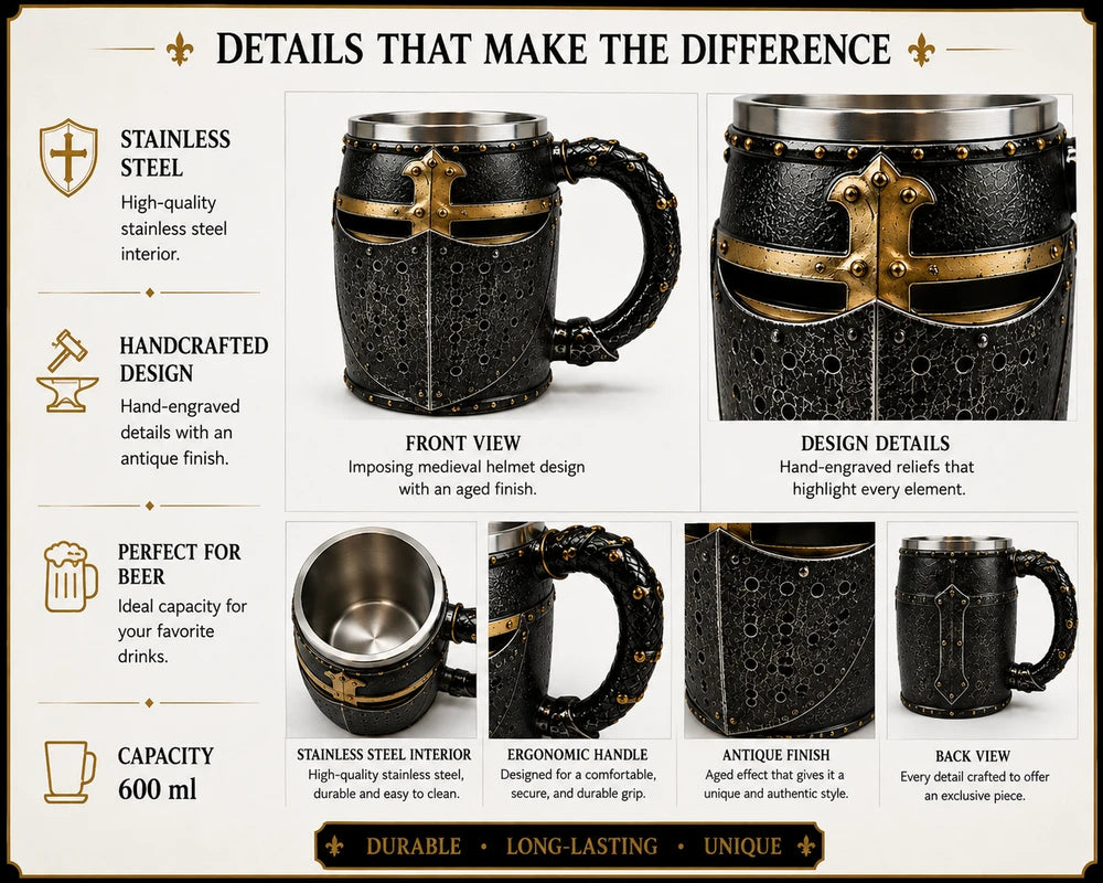 MEDIEVAL KNIGHT MUGS — CHOOSE YOUR LEGEND