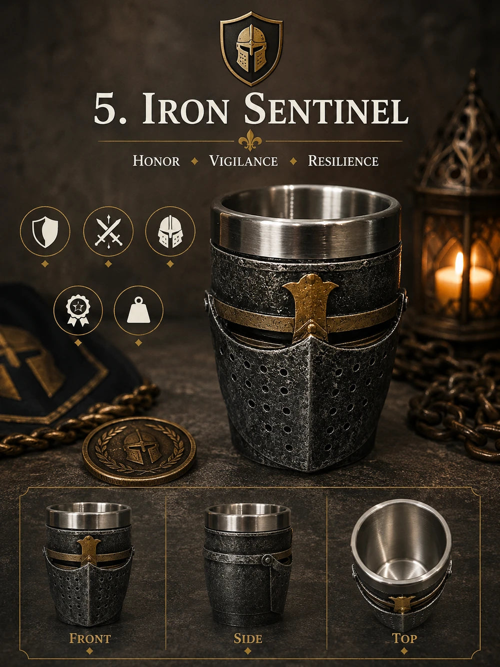 MEDIEVAL SHOT GLASSES — CHOOSE YOUR LEGEND