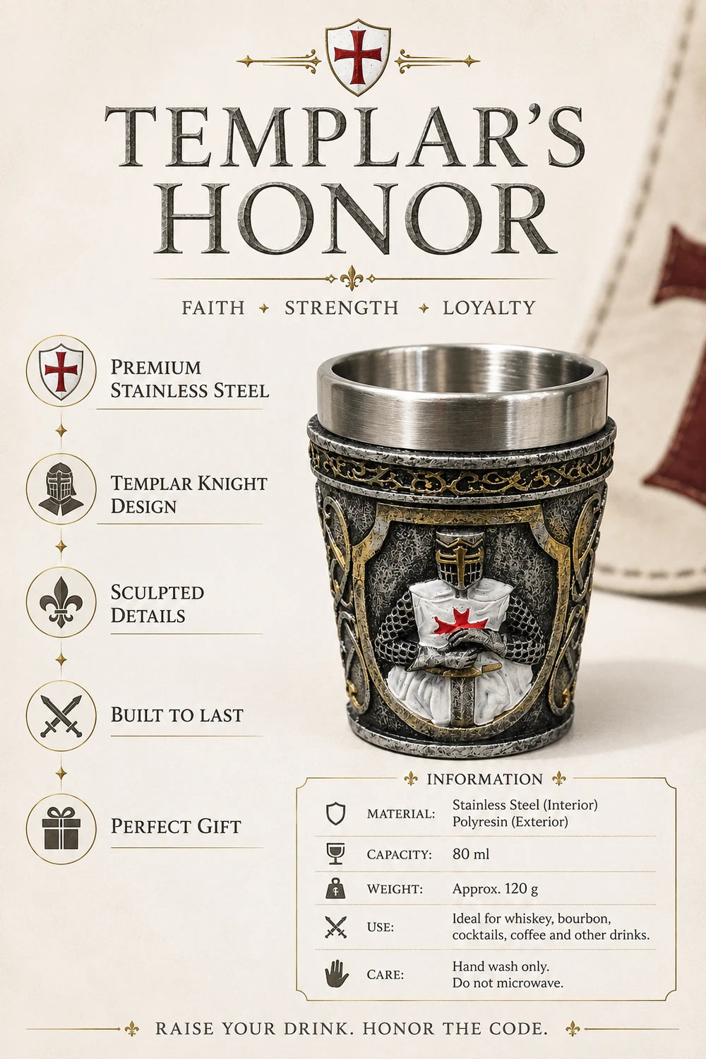 MEDIEVAL SHOT GLASSES — CHOOSE YOUR LEGEND