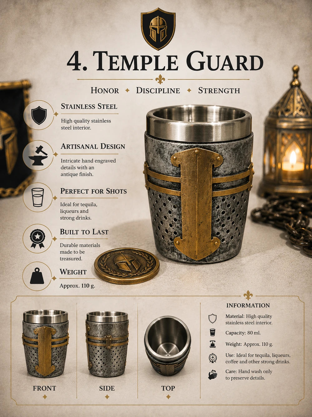 MEDIEVAL SHOT GLASSES — CHOOSE YOUR LEGEND