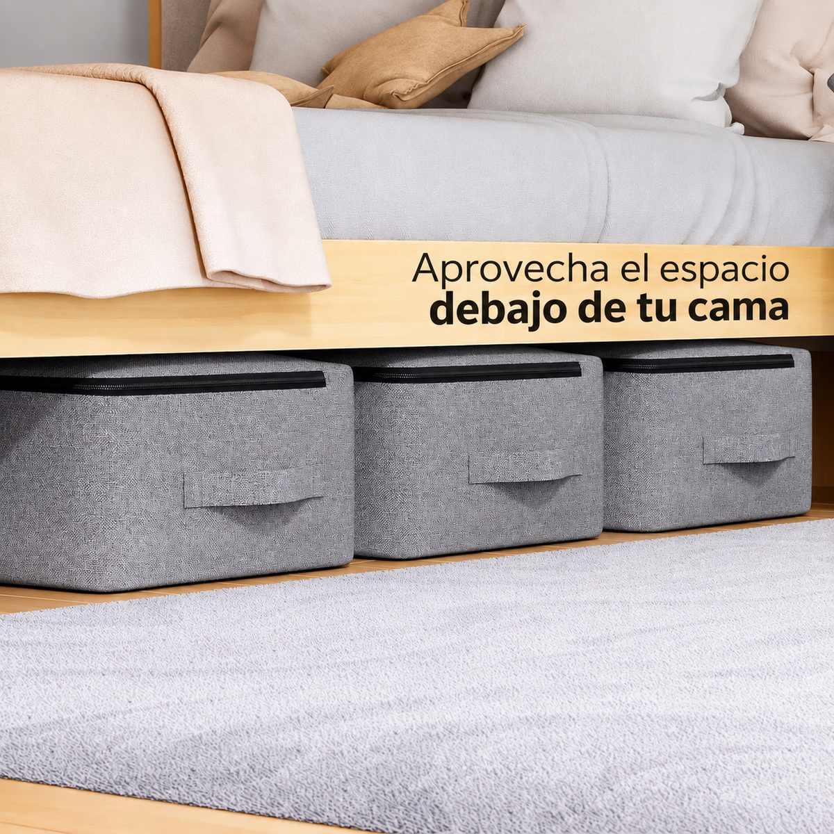 Organizador Bajo Cama MaxSpace™ – Almacenamiento Extra sin Ocupar Espacio