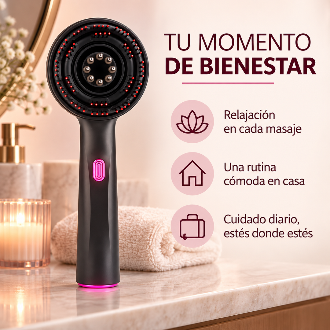 Masajeador Capilar Spa con Luz Roja y Aromaterapia