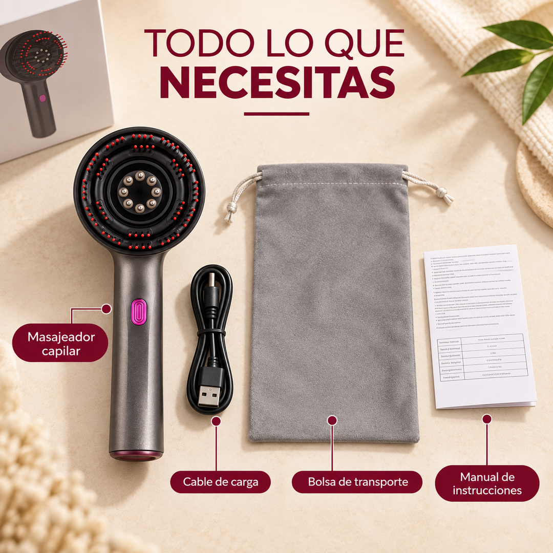 Masajeador Capilar Spa con Luz Roja y Aromaterapia